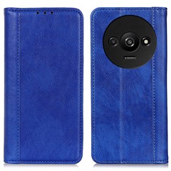 For Xiaomi Redmi A3 / Poco C61 4G Case Split Leather Magnetic Auto Closing Wallet Phone Cover - Blue