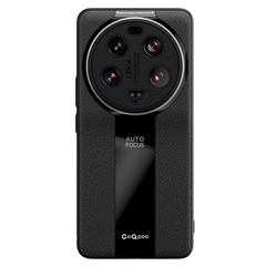 Q.COO For Xiaomi 13 Ultra Mobile Phone Cover TPU+Acrylic+PU Leather Cell Phone Case - Black