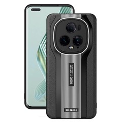 Q.COO Super Running Series 2 for Honor Magic5 Pro Case PU + TPU + Acrylic Back Cover - Black