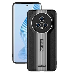 Q.COO Super Running Series 2 for Honor Magic5 Case PU + TPU + Acrylic Back Cover - Black