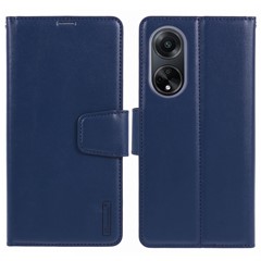 HANMAN Mill Series Phone Cover for Oppo A98 5G / A1 5G / F23 5G Wallet Phone Case PU Leather Flip Cover - Sapphire