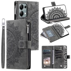  crazy horse texture leather card holder case Stand for Amazon Fire Phone - Black