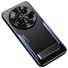 For Xiaomi 14 Ultra Case Kickstand Aluminum Alloy + TPU Hybrid Phone Cover Protector - Blue