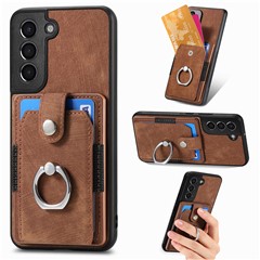  crazy horse texture leather card holder case Stand for Amazon Fire Phone - Black