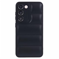 JTW Series For Samsung Galaxy S23 Phone Case Down Jacket Reinforced Corners Shell - Black