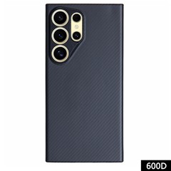 For Samsung Galaxy S24 Ultra Magnetic Case 600D Fine Texture Aramid Fiber Cover with Metal Lens Protector