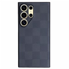 For Samsung Galaxy S24 Ultra Aramid Fiber Case Metal Lens Protection Phone Cover Case-Less Touch Feeling - Black