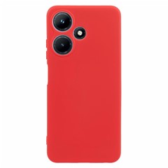 For Infinix Hot 30i Case Liquid Silicone 2.0mm Arc Edge TPU Phone Cover - Red