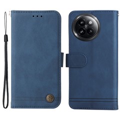 For Xiaomi Civi 4 Pro 5G / 14 Civi 5G Leather Wallet Cases Skin Touch Phone Cover Stand with Strap - Blue