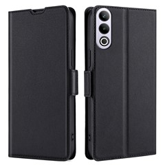 For OnePlus Ace 3V 5G Case Side Magnetic Clasp Design PU Leather Phone Cover with Card Slot - Black