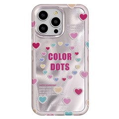 For iPhone 13 Pro Heart Pattern IMD Workmanship TPU+PC Cover Slim-Fit Cell Phone Case