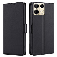 For Infinix Note 40 Pro 5G Leather Case Card Slots Phone Stand Cover - Black