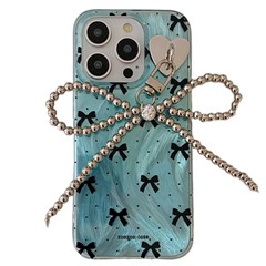 Blue Black Polka Dots
