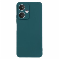 For Xiaomi Redmi 13C 5G / Poco M6 5G Case Straight Edge TPU Phone Cover Anti-Scratch Phone Shell - Army Green