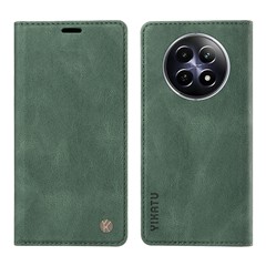YIKATU YK-004 For Realme 12 5G Case Skin Touch Feeling PU Leather Stand Phone Cover - Green