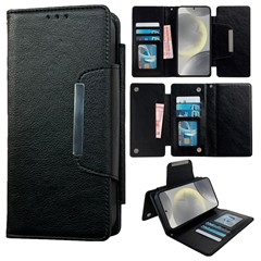  crazy horse texture leather card holder case Stand for Amazon Fire Phone - Black