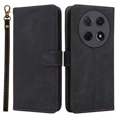 For Huawei nova 13i 4G / nova 12i 4G / Enjoy 70 Pro Case RFID Blocking Flip Folio Leather Cell Phone Cover - Black