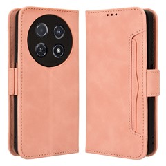 For Huawei nova 13i 4G / nova 12i 4G / Enjoy 70 Pro Case PU Leather Stand Function Multiple Card Slots Phone Cover - Pink