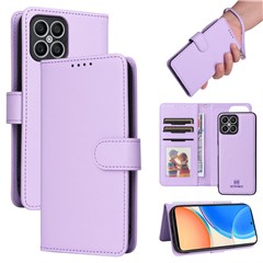 For Honor X8 4G / X30i / Play6T Pro Magnetic Case BETOPNICE Detachable PU Leather Phone Cover with Strap - Purple