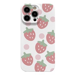 For iPhone 15 Pro Max Mobile Accessories Wholesale Back Cover Strawberry Pattern Drop-Proof PC Case