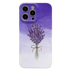 Anti-Scratch Phone Case for iPhone 15 Pro Max Cases Lavender Pattern PC Phone Back Cover