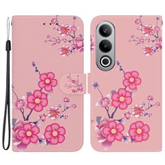 For OnePlus Nord CE4 5G Case PU Leather Pattern Printing Full Protection Cover - Sakura