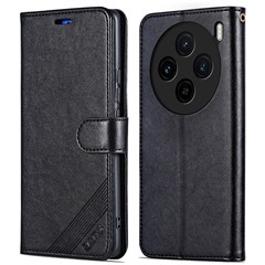 AZNS For vivo X100s 5G Case Wallet Stand Feature PU Leather Phone Cover - Black