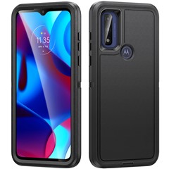 For Motorola Moto G Play (2023) 4G Case PC+TPU+PC Shockproof Phone Cover - Black