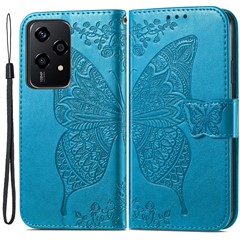 For Honor 200 Lite Case Butterfly Imprinted PU Leather Wallet   Phone Cover - Blue