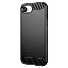 MOFI JK TPU Series-1 For iPhone 17e / 16e Case Carbon Fiber Design Flexible TPU Phone Cover - Black