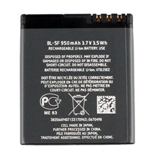 For Nokia N72/N78/N95/N93i/6210/6260S/6290/N96/6710N 3.7V 950mAh Phone Battery Replacement (Encode: BL-5F) (without Logo)