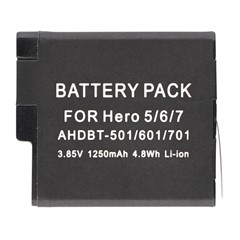 For GoPro Hero 7 / 6 / 5 3.85V 1250mAh Li-Polymer Battery Assembly Part (Without Logo)  (Encode: AHDBT-501 / 601 / 701)
