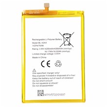 For Infinix Note 4 X572 3.85V 4200mAh Li-ion Polymer Battery Assembly Part (Encode: BL-42AX) (without Logo)