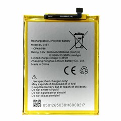 For TECNO Spark 2 3.80V 3400mAh Li-Polymer Battery Assembly Part (Without Logo) (Encode: BL-34BT)