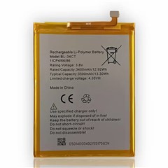 For TECNO Spark 3 / 3 Pro 3.80V 3400mAh Li-Polymer Battery Assembly Part (Without Logo) (Encode: BL-34CT)
