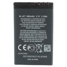 For Nokia X3 / 7230 / 5310 / 5630 / 2720f / 6600f / 6700s / 7210s / 7310s 3.7V 860mAh Rechargeable Li-ion Polymer Battery Assembly Parts (Encode: BL-4CT) (without Logo)