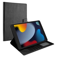 HANMAN Mill Series for iPad 10.2 (2021) / (2020) / iPad Air 10.5 inch (2019) / Pro 10.5-inch (2017) Foldable Stand Tablet Cover PU Leather Wallet Shockproof Case - Black