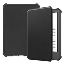 For Amazon Kindle 6 inch (2024) / (2022) PU Leather + TPU Case Full Protection E-Reader Cover with Auto Sleep / Wake - Black