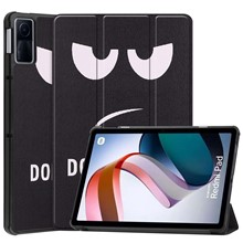 Pattern Printing Tablet Case for Xiaomi Redmi Pad, Trifold Stand PU Leather Full Protection Cover with Auto Wake / Sleep - Don't Touch Me