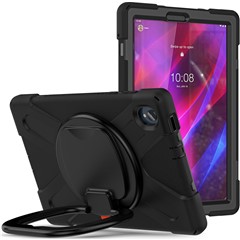 For Lenovo Tab M10 Plus 10.3 inch X606F / 606X / K10 Shockproof Tablet Case Kickstand PC+Silicone Protective Cover - Black