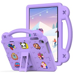 For Lenovo Tab M10 (Gen 3) Drop-proof EVA Protective Tablet Cover Anti-scratch Tablet Case with Kickstand - Purple