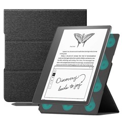 For Amazon Kindle Scribe Magnetic E-reader Case PU Leather Stand Protective Cover - Black