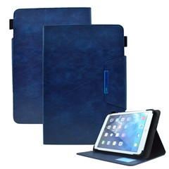 Universal PU Leather Case for 8-inch Tablet Stand Wallet Tablet Cover (Slim Lightweight Style) - Blue