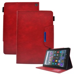 For Amazon Fire HD 8 (2020) / (2022) / 8 Plus (2022) / (2020) Leather Tablet Case Wallet Stand Slim Tablet Cover - Red