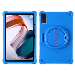 PC + Silicone Case for Xiaomi Redmi Pad Anti-drop Tablet Case 360-Degree Rotating Kickstand Cover - Blue