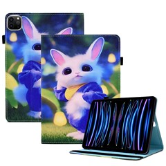 For iPad Air 11 (2026) / (2025) / (2024) / Pro 11 (2018) / (2020) / Air (2020) / (2022) Tablet Case PU Leather Stand - Cute Rabbit