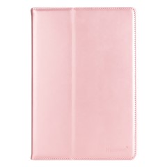 HANMAN Leather Flip Cover for 10 inch Tablet Case Anti-Scratch 4 Buckle Tablet Protector with Card Slot, Wallet - Rose Gold