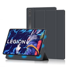 For Lenovo Legion Y900 Tri-fold Stand Leather Tablet Case Magnetic Absorption Tablet Cover