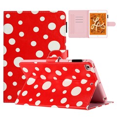 For iPad Air (2013) / Air 2 / iPad Pro 9.7 inch (2016) / iPad (2017) / (2018) Dot Printed Protective Tablet Case PU Leather Flip Cover - Red / White Dot