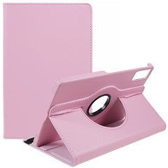 For Xiaomi Redmi Pad PU Leather Tablet Case 360-Degree Rotating Stand Protective Cover - Pink
